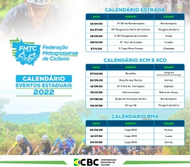 Federação divulga Calendário oficial dos eventos 2022